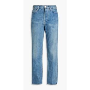 Veronica Beard Daniela High Rise Jeans Straight Leg Button Fly Denim 32 NWT